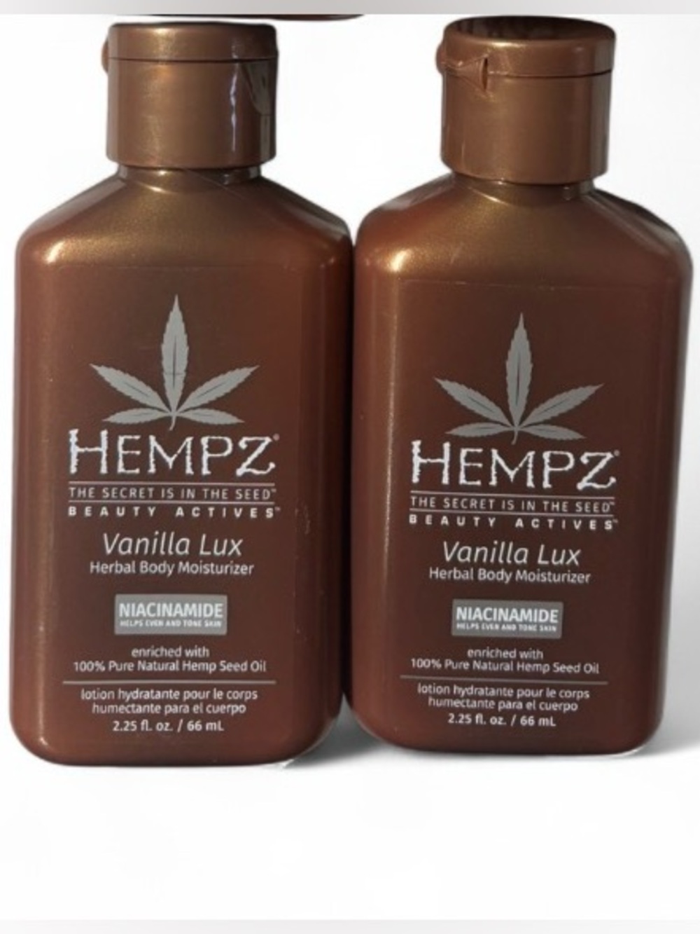 2-   HEMPZ VANILLA LUX TRAVEL LOTION SET